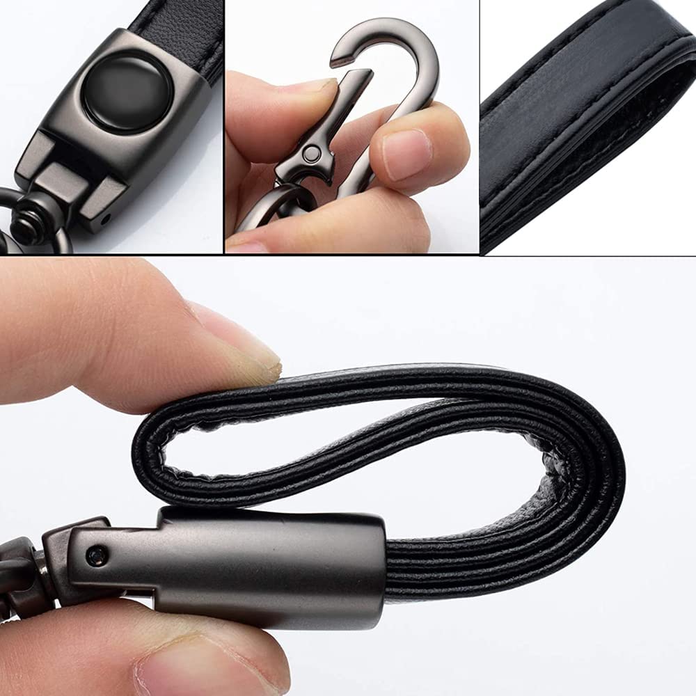 key chain car keyring accessories suitable men and women business gifts birthday gifts (1 piece) - Delicate Leather