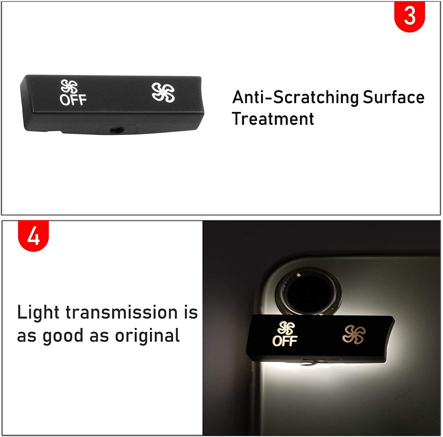 Compatible with Fan Speed Button A/C Climate Control Button Replacement, Compatible with BMW 5’F07/F10, 6’F06/F12/F13, 7’F01/F02, X5 F15/F85,X6 F16/F86 (Only for AC Panel with 14 Buttons) - Delicate Leather