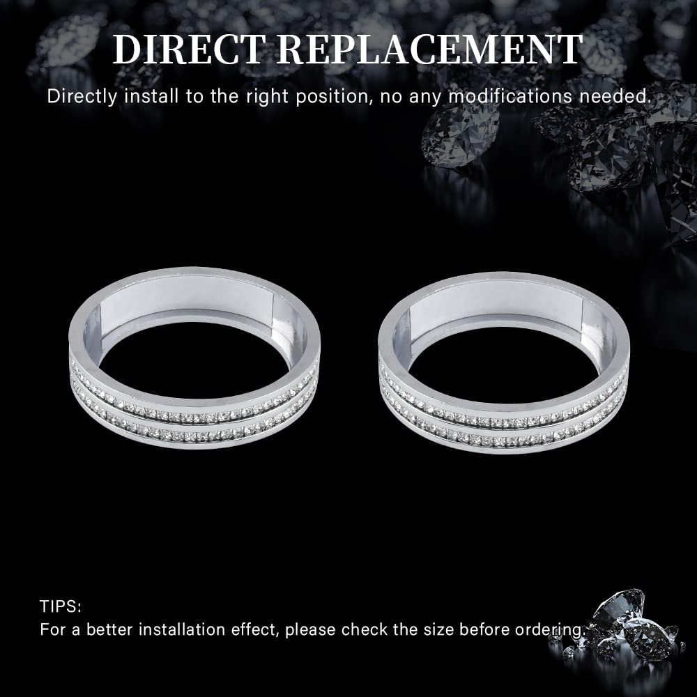 Ford Explorer Accessories Bling 2022 2021 2020 Rear Air Temperature AC Knob Covers Glitter Car Interior Decoration Trims Metal Decal Caps