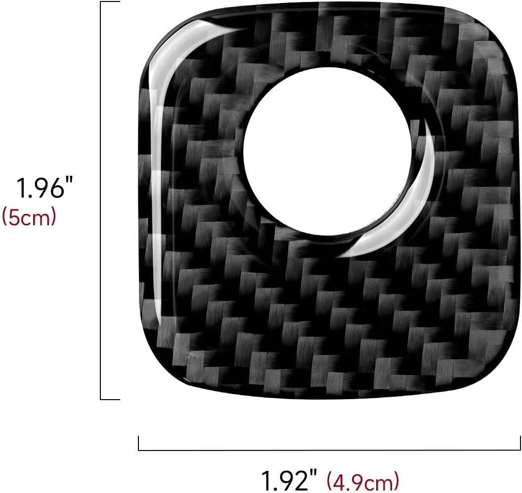 Car Co-Pilot Storage Box Switch Sticker Decal Carbon Fiber Interior Trim Cover Compatible with C6 2005 2006 2007 Car Accessories - Delicate Leather