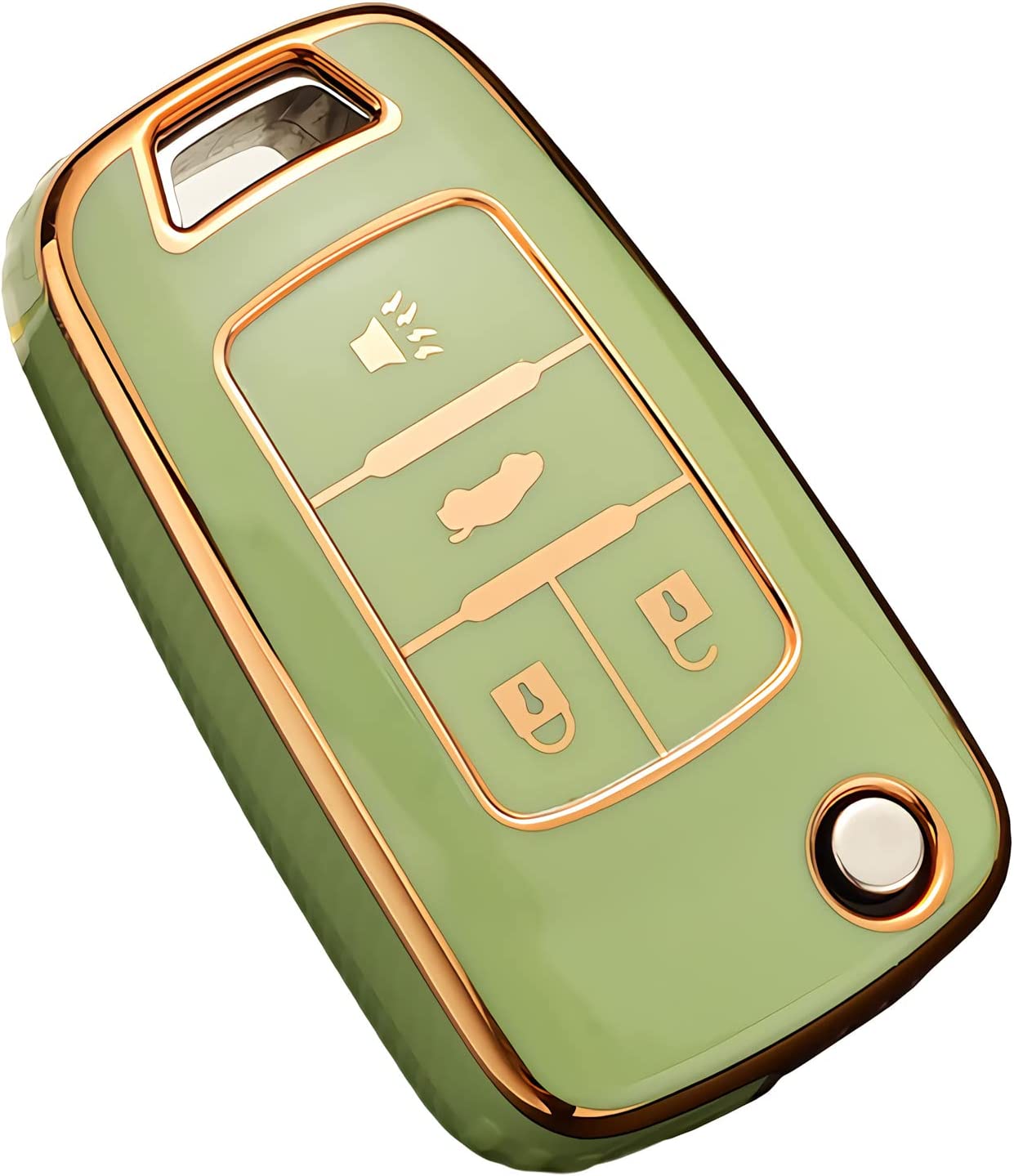 Key Fob Cover, Premium TPU Full Protection Key Fob Case for Equinox Camaro Cruze Malibu Sonic Buick Terrain