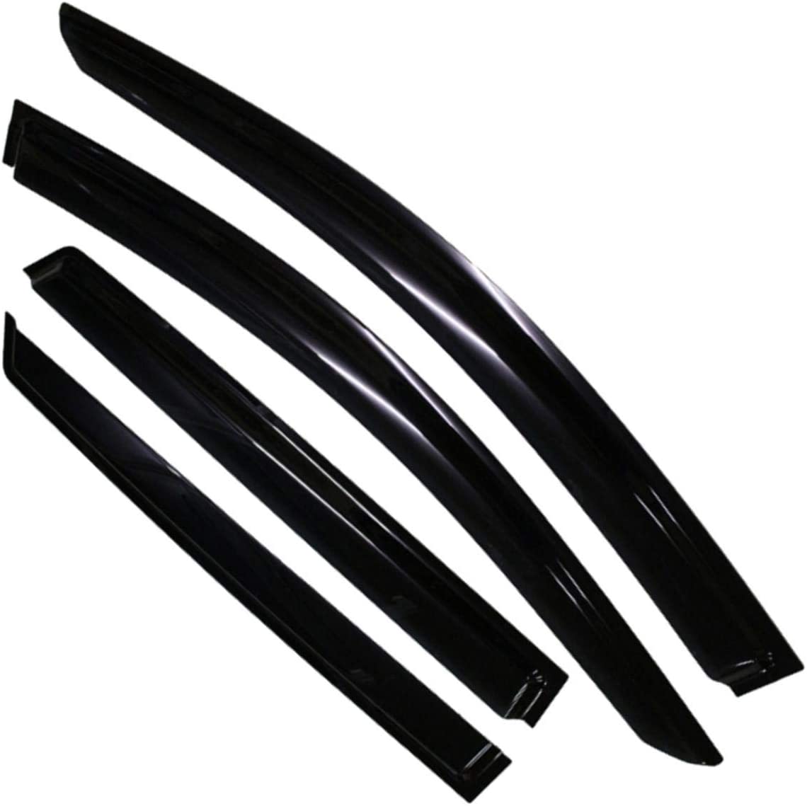 Original Side Window Wind Deflector, 4pcs Outside Mount Tape-On Nice Rain Guards Set, Vent Visor fit for 2015-2022 Ford Edge FD4P04 - Delicate Leather