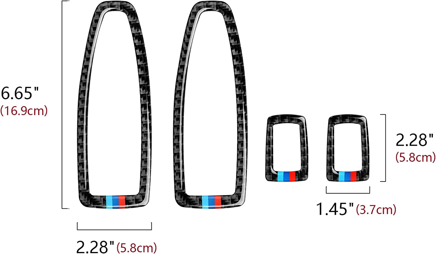 4PCS Car Window Lift Switch Cover Carbon Fiber Sticker Decal Interior Trim fits for Accessories (Style B) -- ONLY for F30 (2016- 2019) , F32 F34 (2017- 2019)… - Delicate Leather