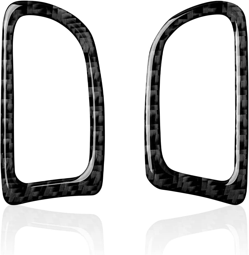 C7 Car Side Door Speaker Sticker Decal Carbon Fiber Interior Trims Accessories Cover for C7 2014 2015 2016 2017 2018 2019 - Delicate Leather