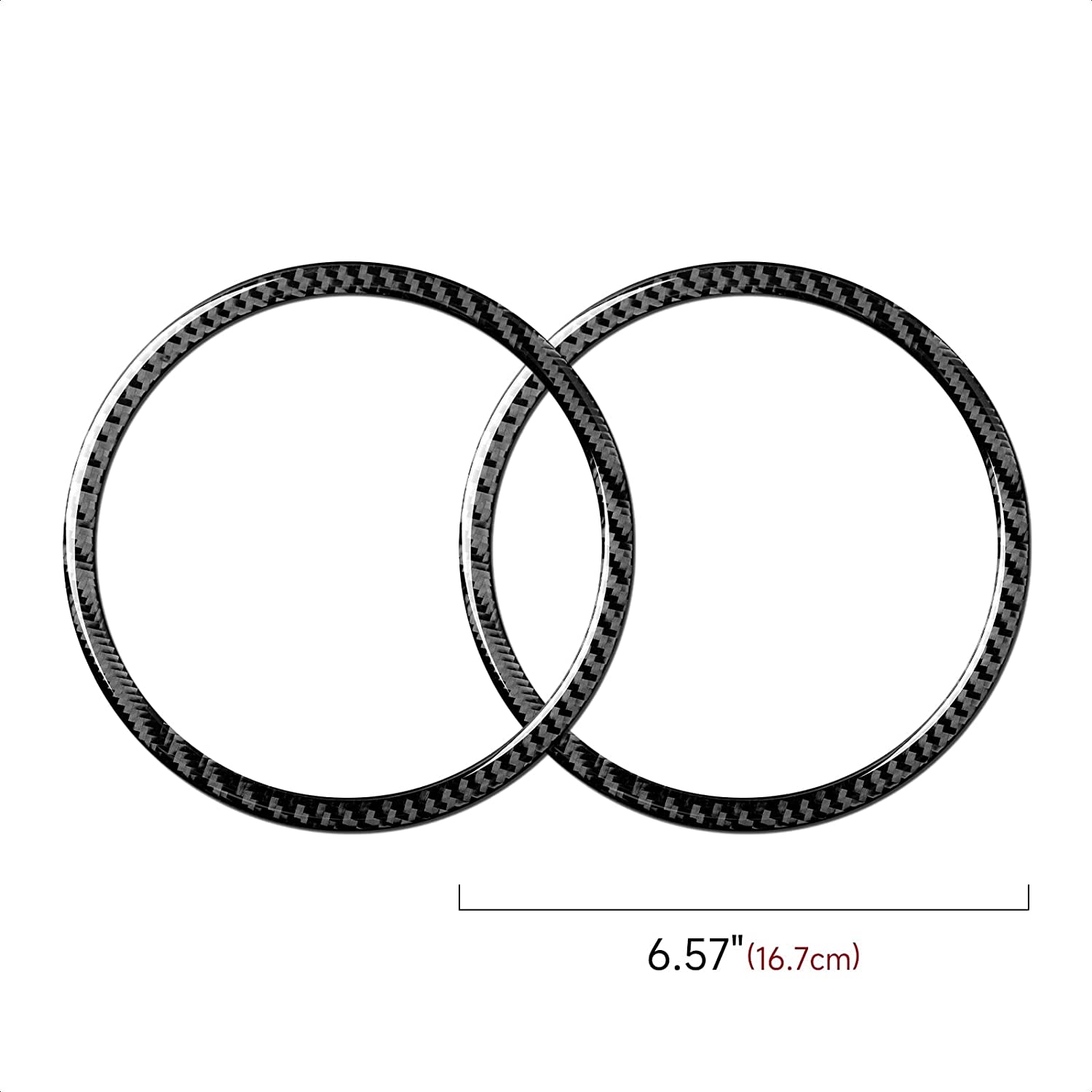 Car Door Audio Speaker Sticker Decal Carbon Fiber Interior Trim Cover for Camaro 2010 2011 2012 2013 2014 2015 Accessories - Delicate Leather