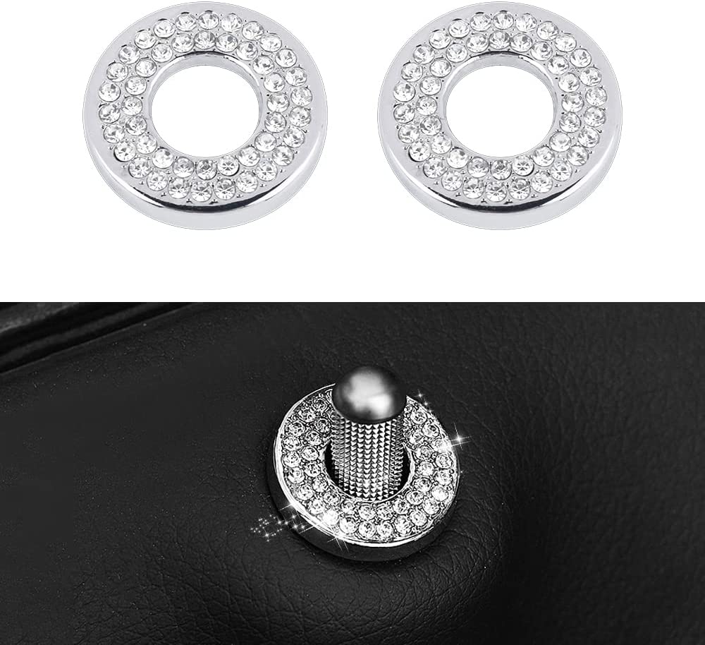 Interior Accessories for 2018 2019 2020 2021 Equinox Crystal Door lock covers 2pc - Delicate Leather