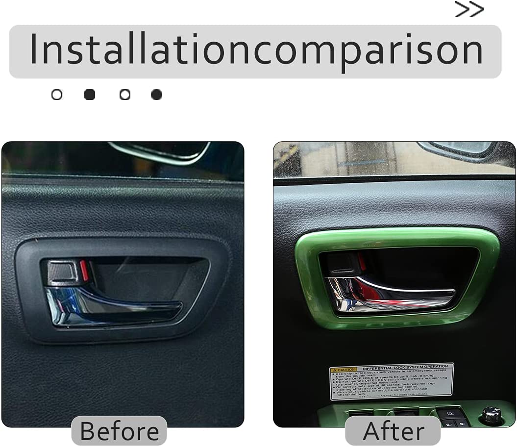 ABS Inner Car Look Interior Door Handle Panel Cover Trim - Delicate Leather