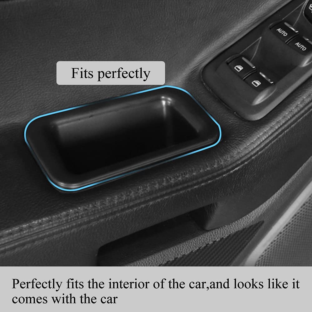 Front Row Door Side Storage Box Compatible with Ford Explorer 2011 2012 2013 2014 2015 Armrest Phone Container Door Organizer Handle Pocket ABS Tray Insert Glove Pallet… - Delicate Leather
