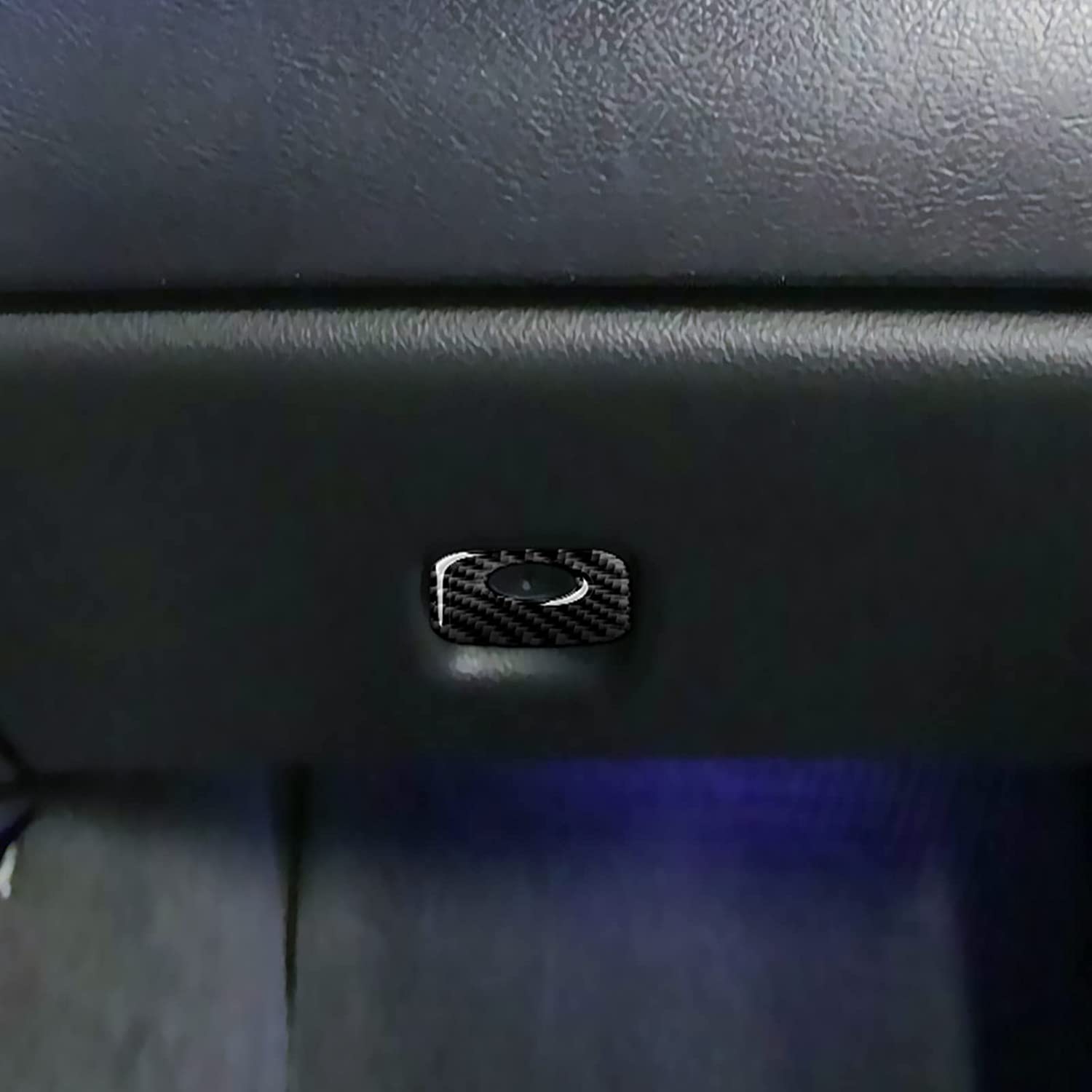 Car Co-Pilot Storage Box Switch Sticker Decal Carbon Fiber Interior Trim Cover Compatible with C6 2005 2006 2007 Car Accessories - Delicate Leather