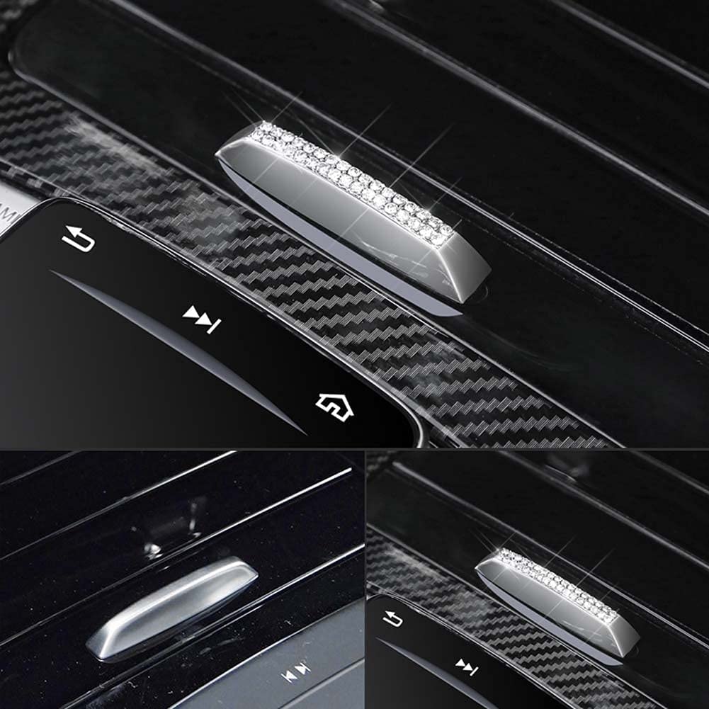 Pursuestar Bling Bling Crystal Water Cup Cover Car Interior Trim Sticker Decals Car Interior Accessories for A B Class GLB GLA CLA 2019 2020 2021 2022 - Delicate Leather