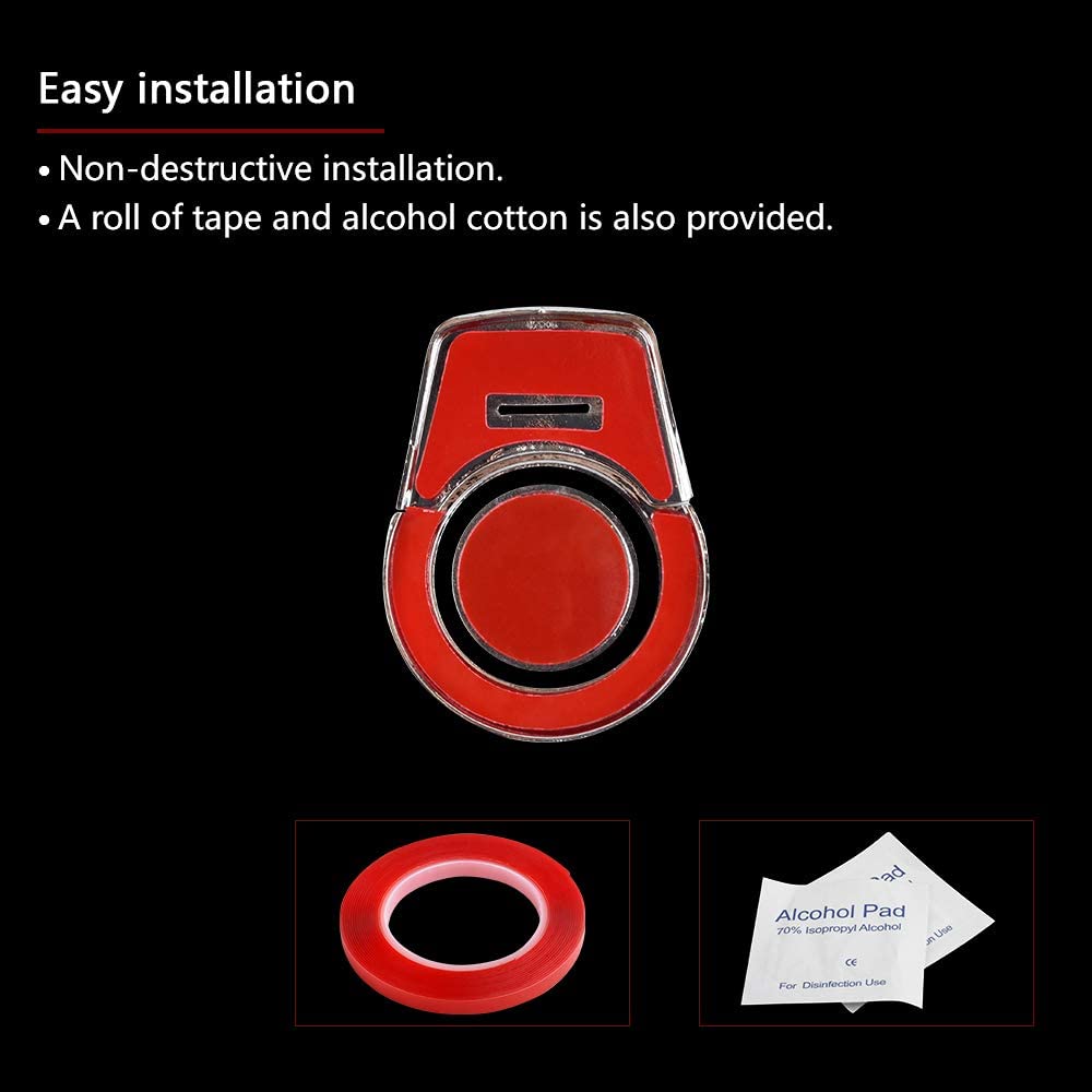 3Pcs Bling Car Engine Start Stop Button Cover Trims Compatible with Premium Zinc Alloy Ignition Push Button Cover Stickers Compatible with BMW 2 3 3GT 4 5 6 7 X1 X2 X3 X4 X5 X6 X6M M2 M3 M4 M5 M6 Series - Delicate Leather