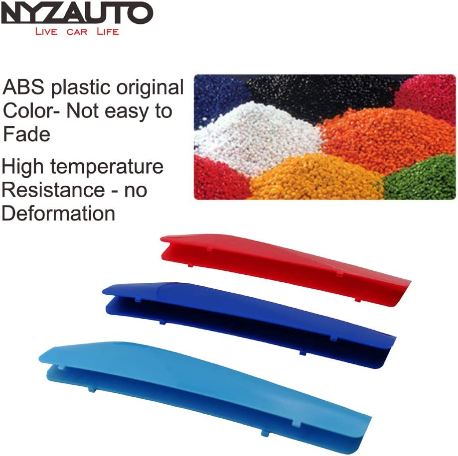 M-Colored Stripe Grille Insert Trims Compatible with 2017-up G30 G31 5 Series 520i 530i 540i 550i 9-Beam Kidney Grille - Delicate Leather