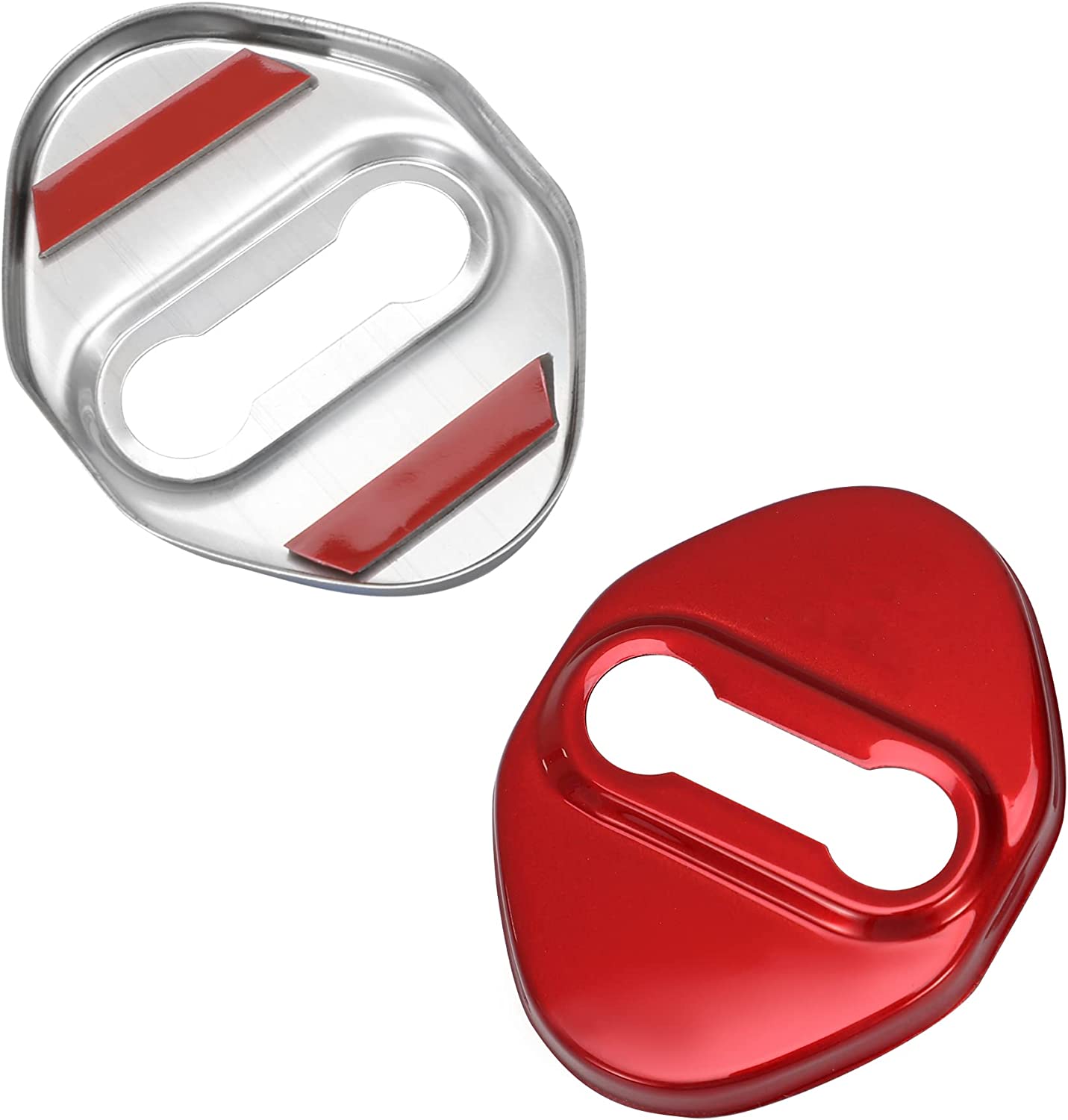 4pcs Car Door Lock Latches Cover Compatible with Accord Civic CR-V XR-V HR-V UR-V Odyssey Crosstour Pilot Vezel Stainless Steel Car Door Lock Protector Sports Style Accessories - Delicate Leather