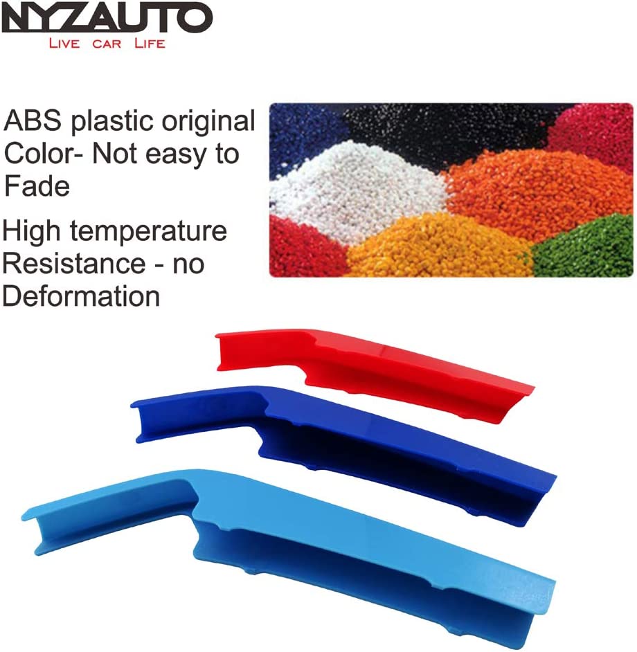 M-Colored Stripe Grille Insert Trims Compatible with 2019-up G20 3 Series 330i 340i Kidney Grill (8 Beams) - Delicate Leather