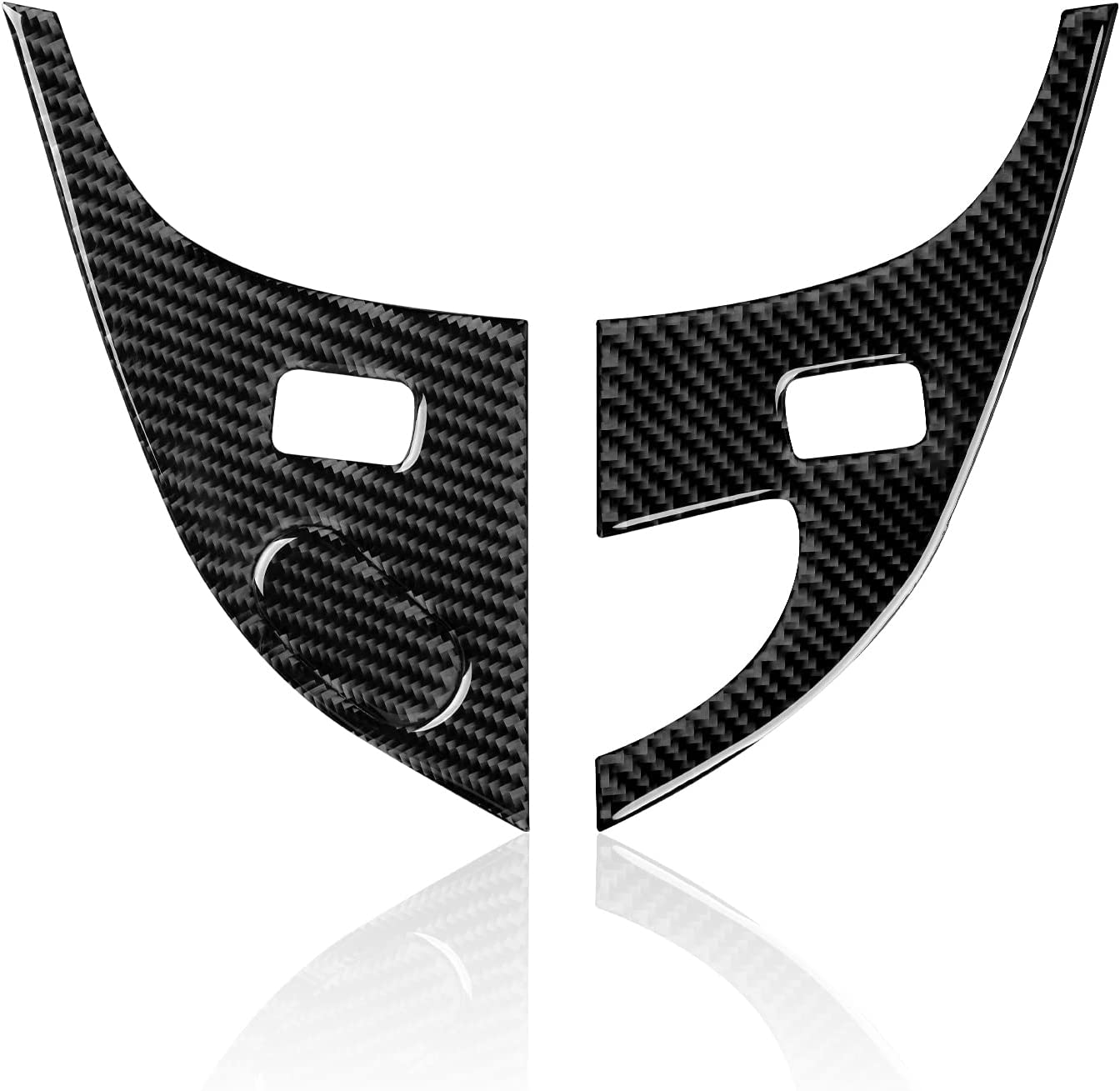 Car Co-Pilot Storage Box Switch Sticker Decal Carbon Fiber Interior Trim Cover Compatible with C6 2005 2006 2007 Car Accessories - Delicate Leather