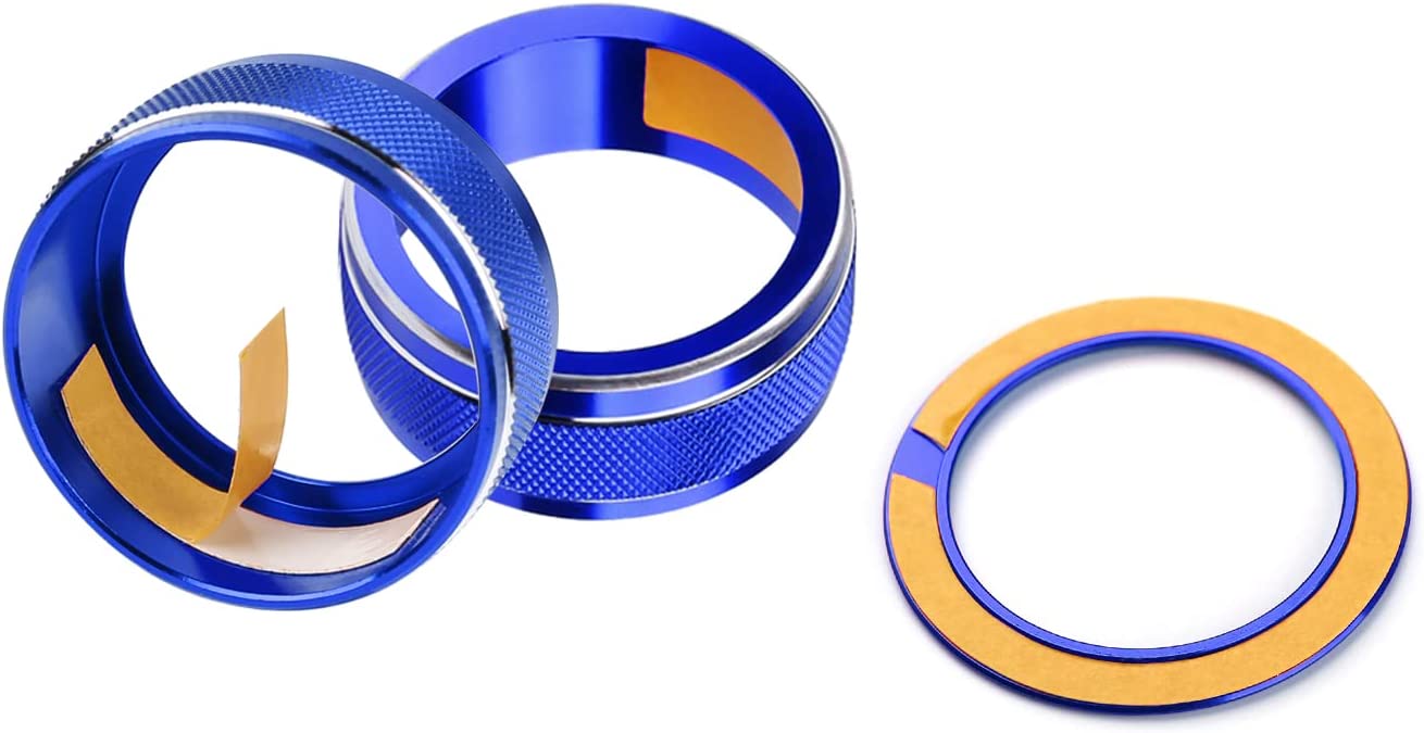 3Pcs Compatible with Camry 2023 2022 2021 Accessories Car Auto Air Conditioning AC Button Cover Trims with Engine Start Stop Push Button Switch Cover Ring Sporty - Delicate Leather