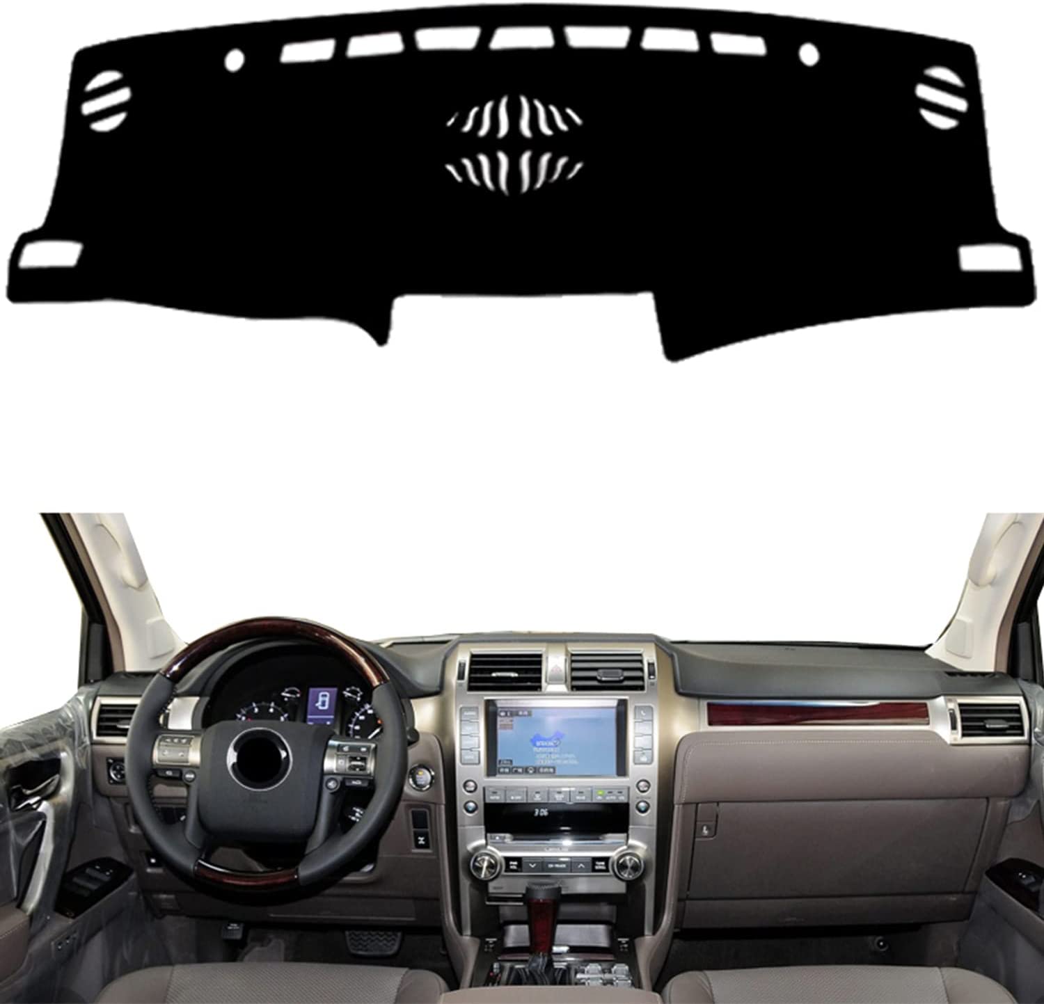 Car Dashboard Dash Board Cover Mat Carpet Compatible for GX460 GX400 2010-2018 2019 2020 2021 Left Hand Drive - Delicate Leather