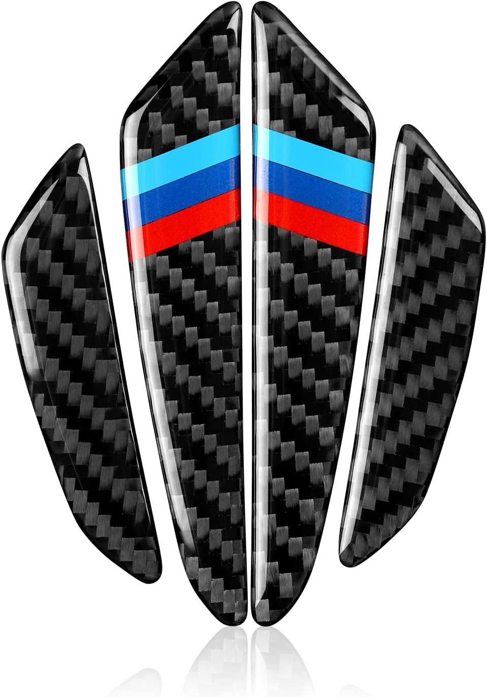 4PCS Universal Car Door Bumper Guard Protector Sticker Anti-Collision Strips Real Carbon Fiber Door Edge Guard Protector (M) - Delicate Leather