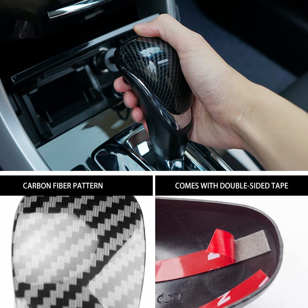 Auto Car Gear Shift Knob Cover Compatible with Accord Sedan 9th Gen (2013-2017) Accessories - Delicate Leather