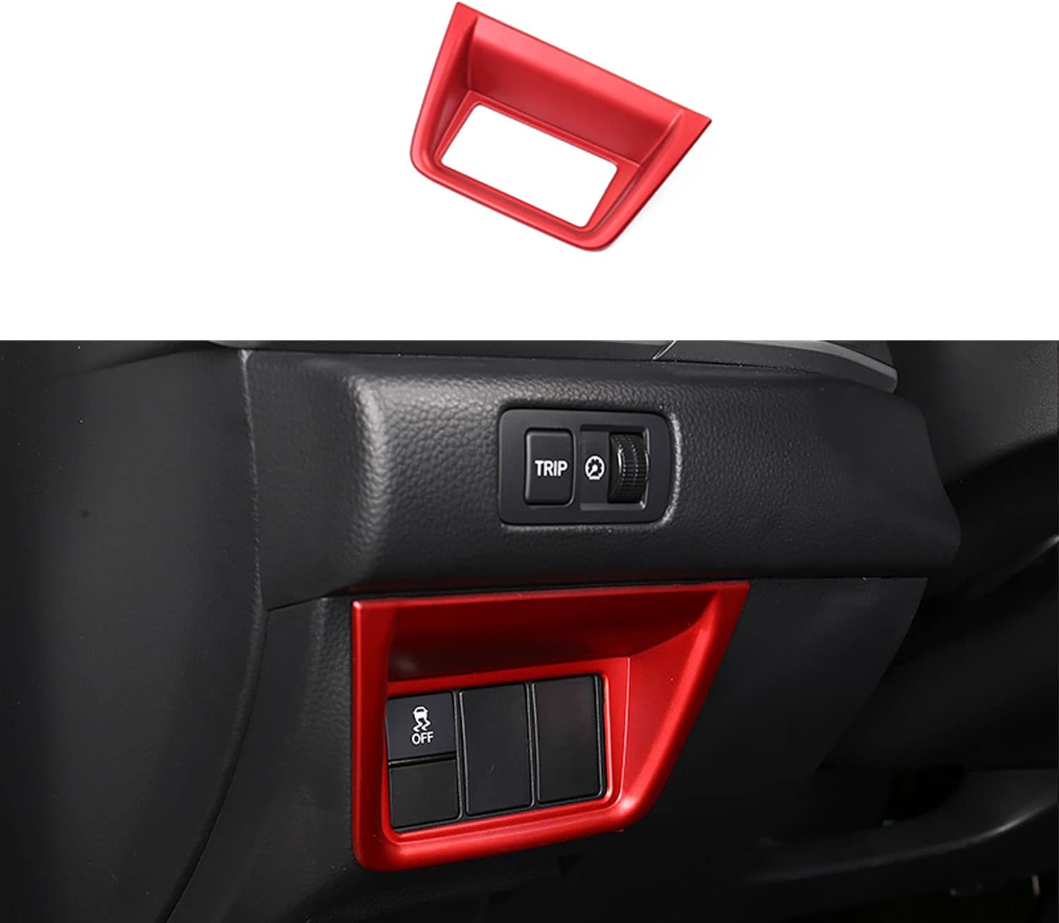 Accord Instrument Panel Left Lower Control Panel Cover Decoration ABS Material Compatible with Honda 10th Gen Accord 2018 2019 2020 2021 Interior Decoration Red Style 1PCS - Delicate Leather