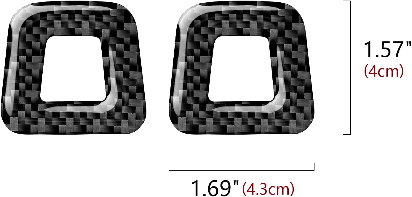 2PCS Audio Speaker Sticker Carbon Fiber Decal Trim Cover Decoration Compatible with Alfa Romeo Giulia Stelvio 2017 2018 2019 Accessories - Delicate Leather