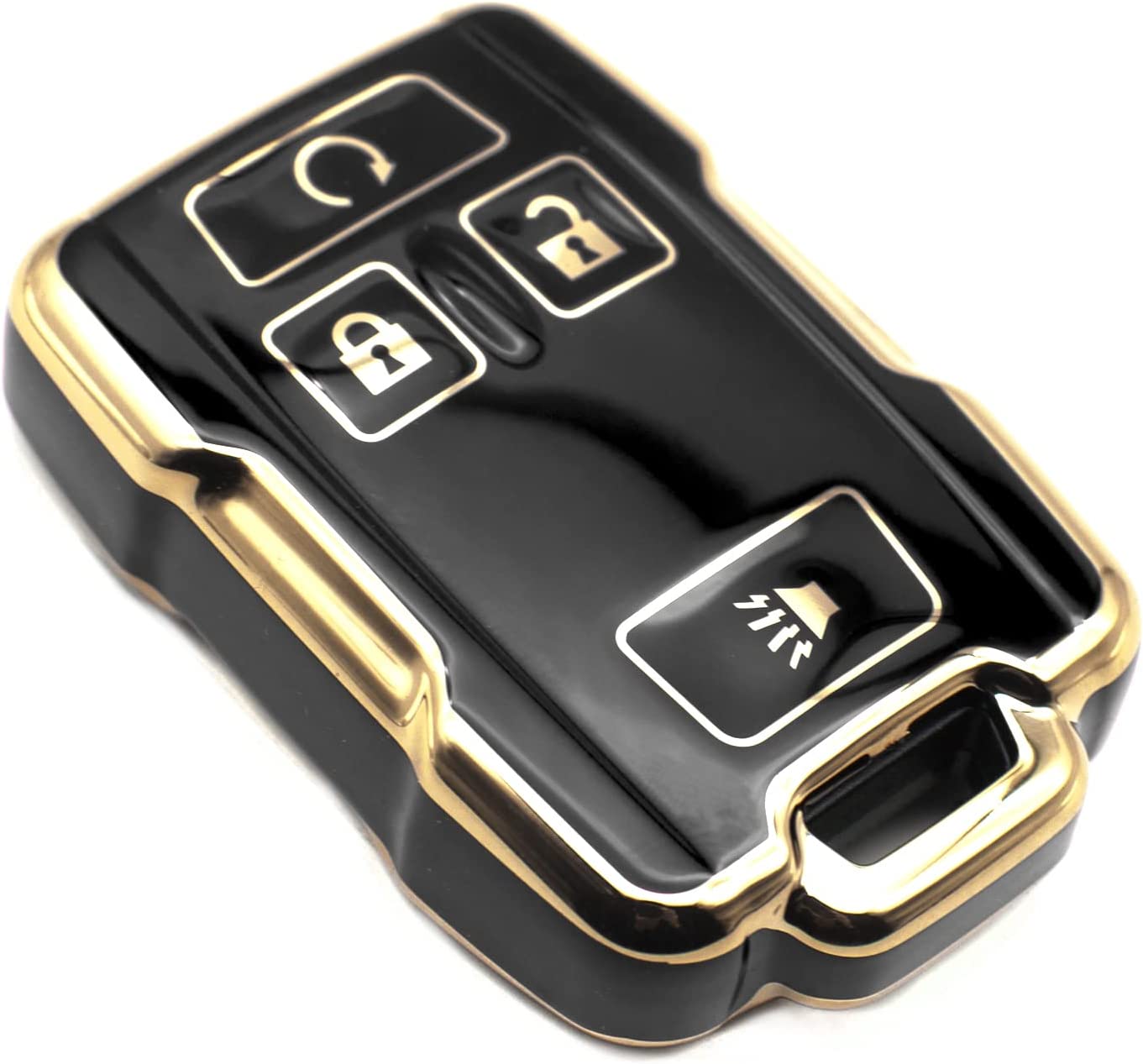 Key Fob Cover Compatible with Colorado Silverado Silverado Suburban Tahoe Canyon Sierra 1500 2500 TPU Remote Keyless Key Fob Case Protection Shell Accessories - Delicate Leather