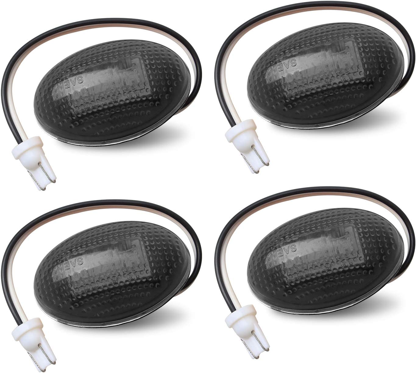 LED Dually Bed Fender Side Marker Lights Front Rear Lamps Compatible with Ford 1999-2010 F350 F450 F550 Super Duty - Delicate Leather