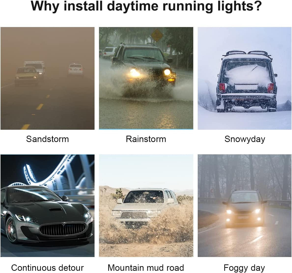 Car Hood LED Strip Lights, 59 Inch Flexible Headlights Waterproof Exterior Car Led Light Daytime Running Light Strips Hood Light for Car, Truck - Delicate Leather