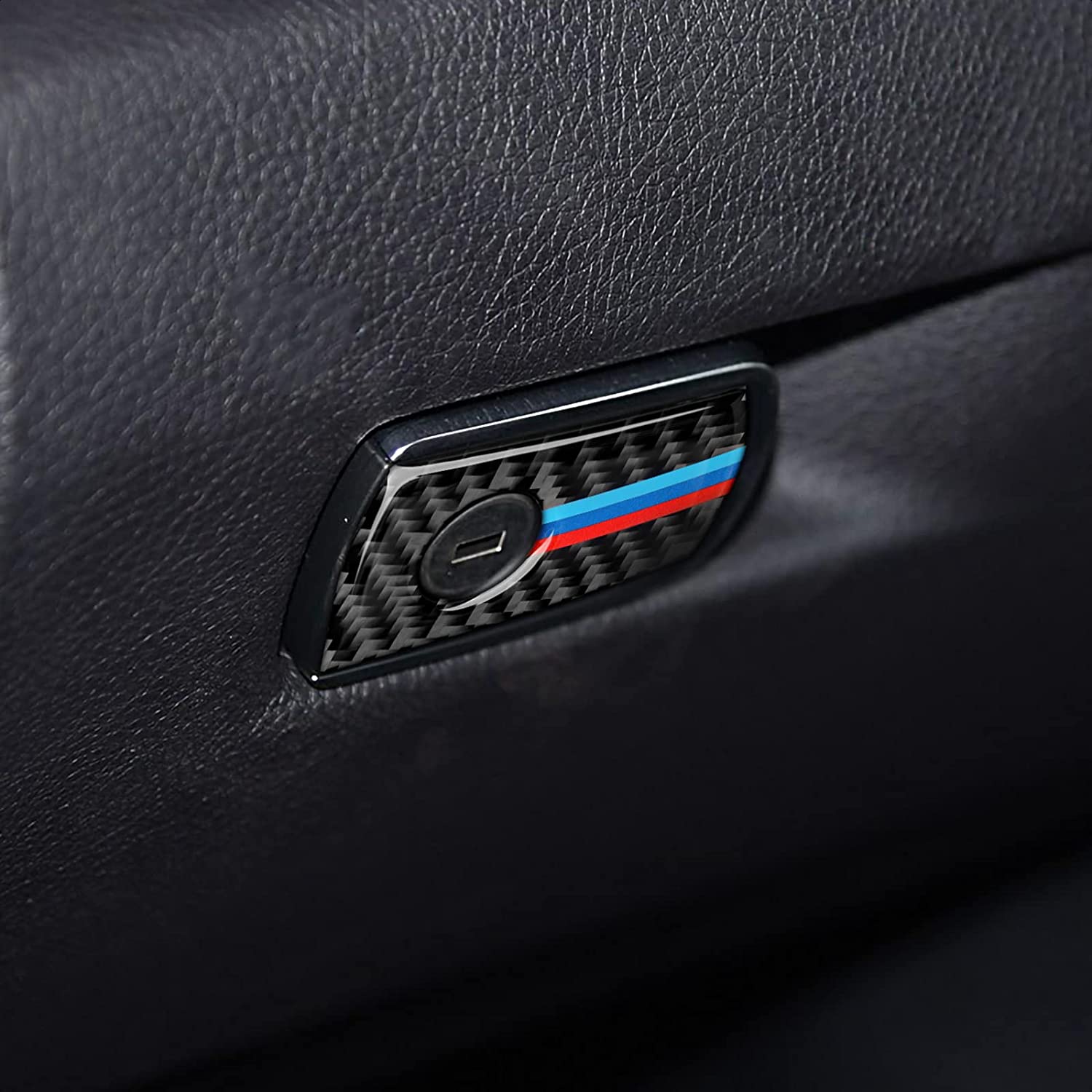 Car Glove Box Decal Storage Box Sticker Carbon Fiber Trim Compatible with F30 F31 F34 3GT F32 F33 F36 3 4 Series Accessories - Delicate Leather