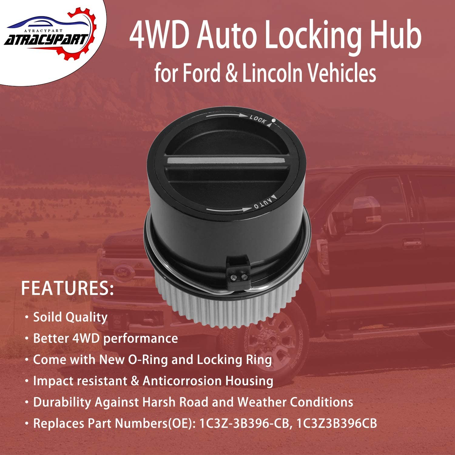 4WD Auto Locking Hub Link Front Left or Right | Compatible with 1999-2004 Ford F250 F350 F450 F550 Super Duty, 2000-2005 Excursion, 2001-2002 Expedition & Lincoln Navigator | #1C3Z3B396CB, 1C3Z-3B396-CB - Delicate Leather
