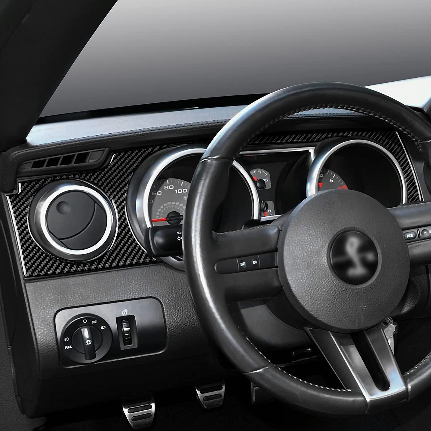 Carbon Fiber Sticker Decal Car Speedometer Surround Panel Interior Trim Cover Accessories - Delicate Leather