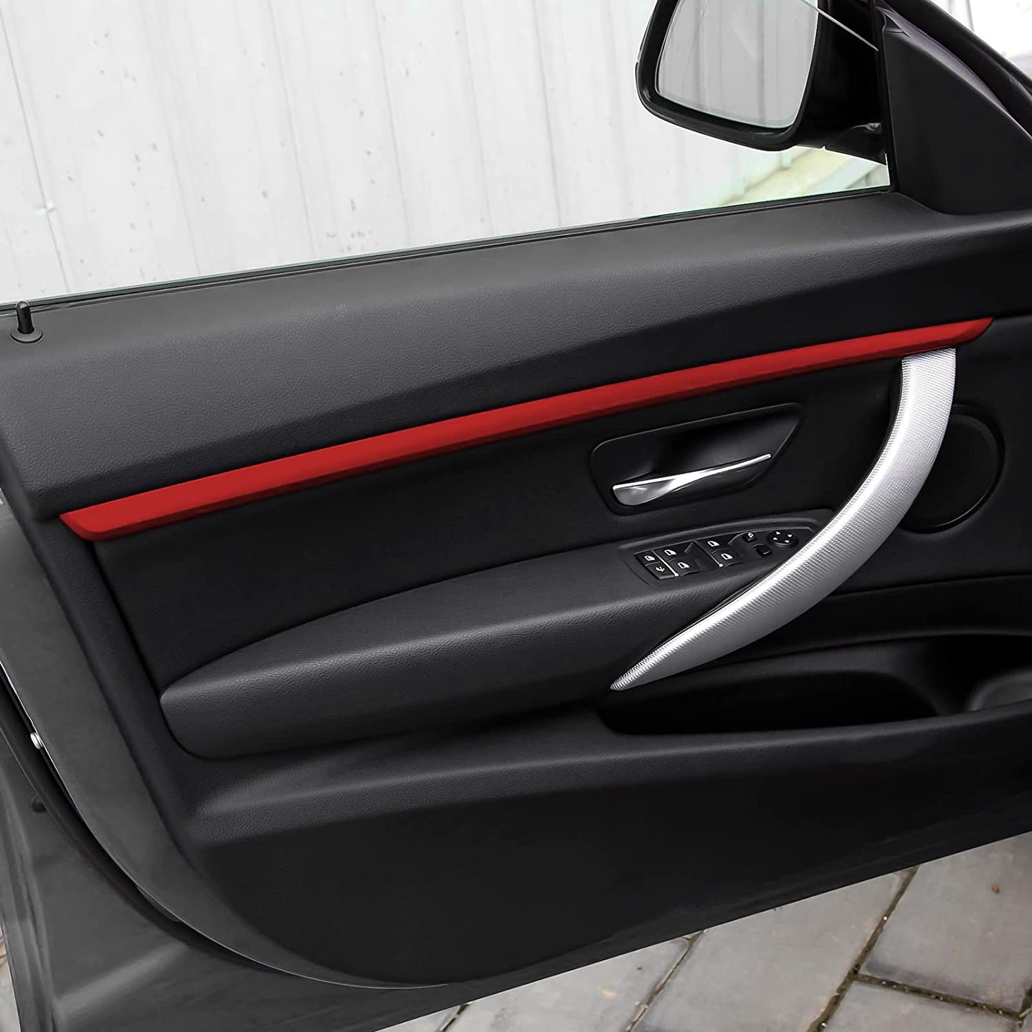 4PCS Car Door Decoration Strips Sticker ABS Decal Trim Cover Compatible with F34 3GT 2013 2014 2015 2016 2017 2018 2019 2020 Accessories -- ONLY for F34 - Delicate Leather