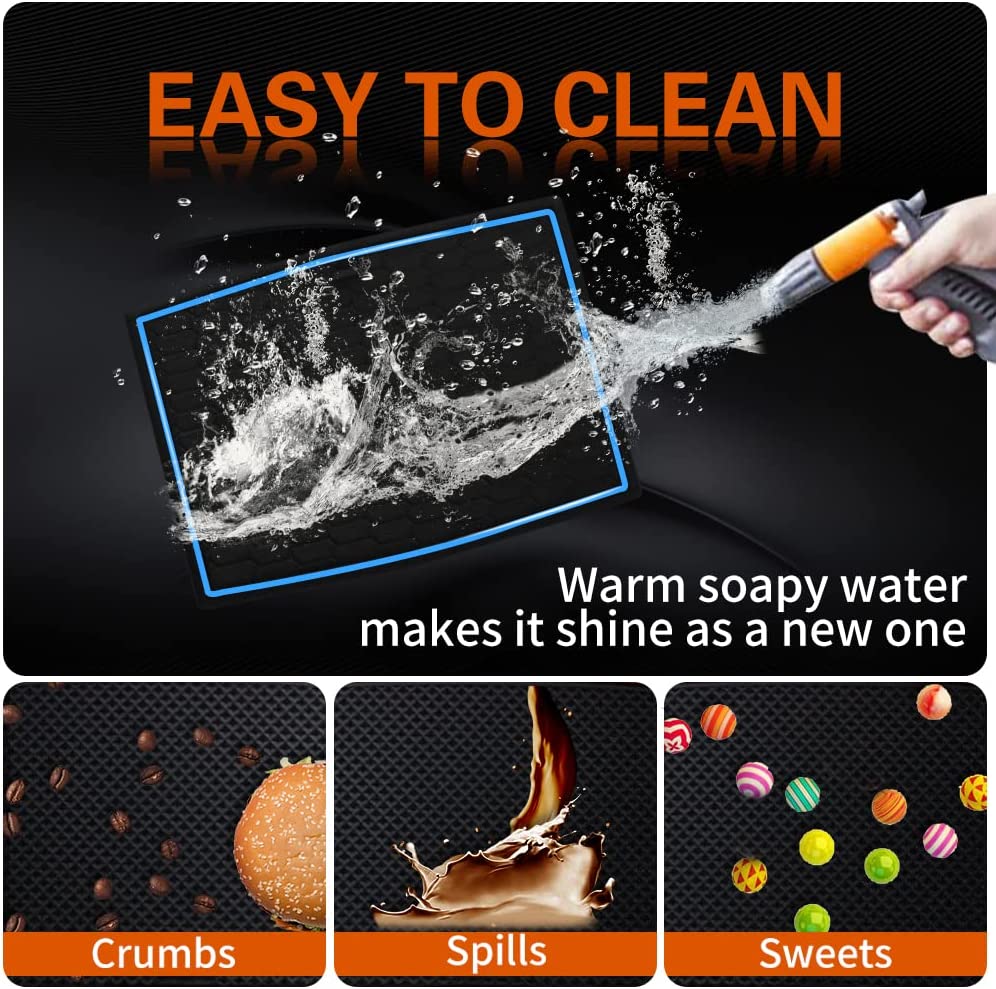 Anti-Dust Upgraded Interior Liner Pads Accessories, Fit for 2017-2022 Corolla (Hatchback) as Cup Holder Inserts, Center Console Liner Mats, Door Pocket Liners, 11-pc Set - Delicate Leather