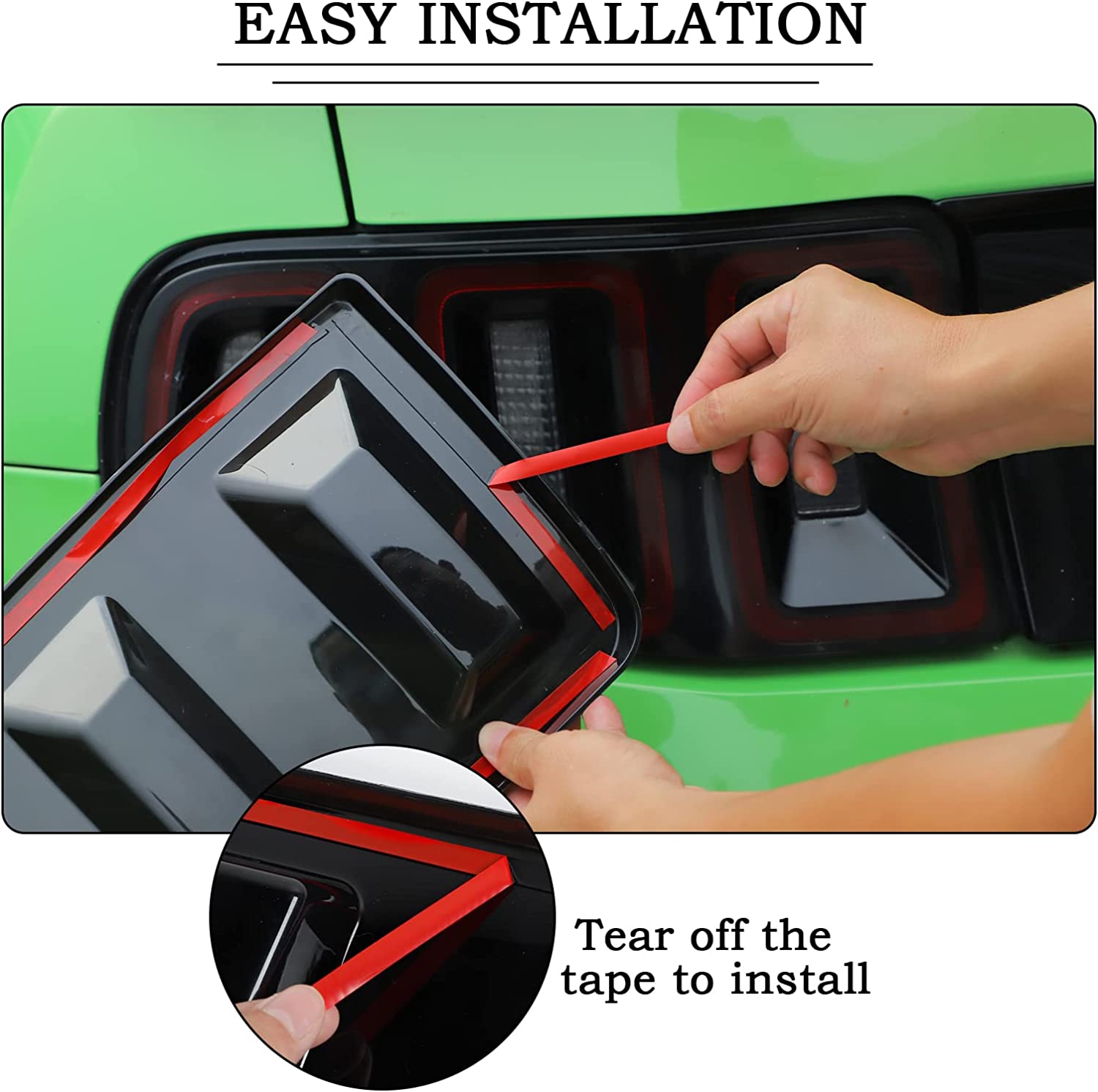 Tail Light Lamp Cover Guard Trim Frame Bezels Decoration Accessories - Delicate Leather