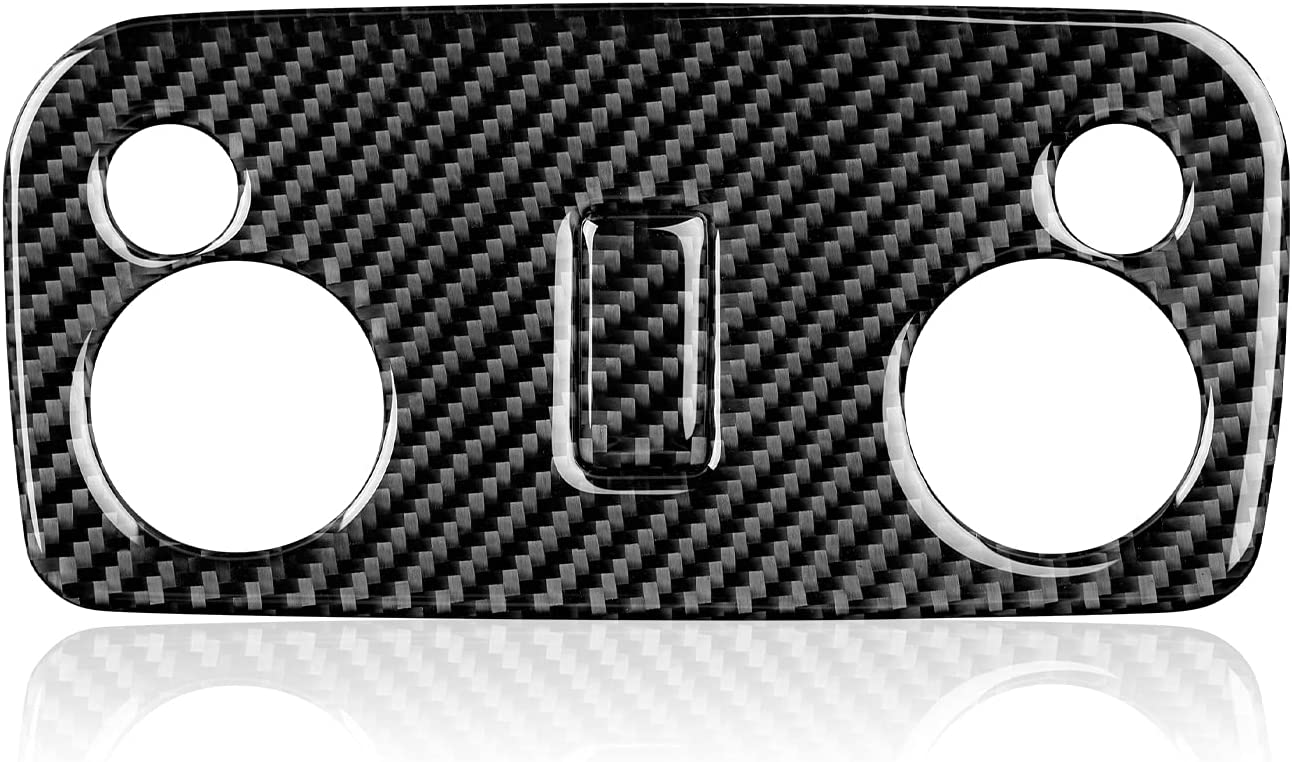 Carbon Fiber Car Interior Reading Light Control Panel Trim Stickers Decal Cover for Ford Mustang GT 2005 2006 2007 2008 2009 S197 Accessories - Delicate Leather