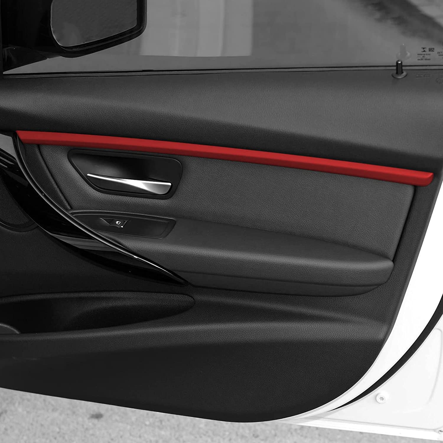 Car Door Cover Decoration Strips Sticker ABS Decal Trim Compatible with 3 Series Interior Accessories -- ONLY for F30 - Delicate Leather