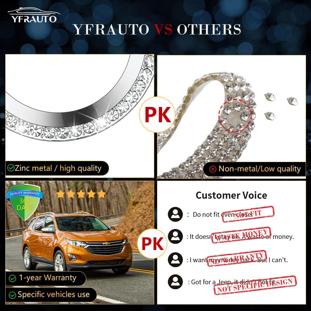 Engine Start Stop Covers for Bling Equinox Accessories Malibu Impala Tahoe Traverse Trax Interior Accessory Button Cover Stickers 2Pcs - Delicate Leather