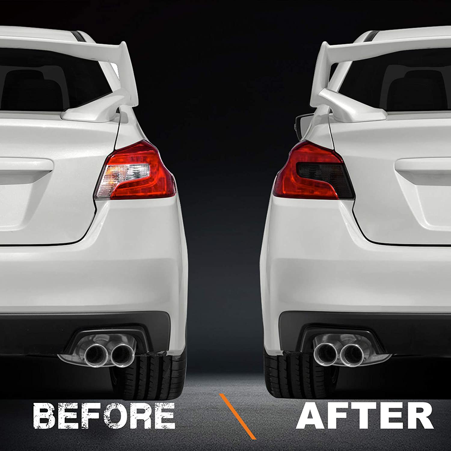 Blackout Headlight & Taillight Vinyl Tint Film, Precut Overlay, Tail Light Wrap Cover Compatible with WRX/WRX STI 2015-2020 - Delicate Leather