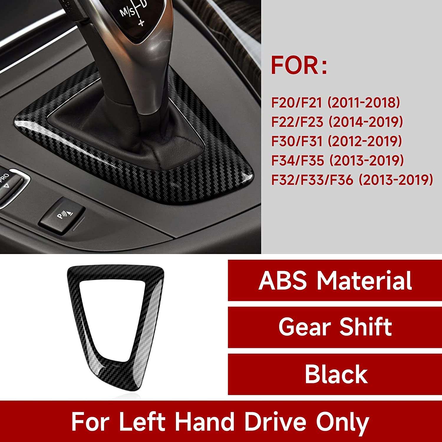 Car Gear Shift Frame Cover Trim Sticker Decals fit for F20 F21 F22 F23 F30 F31 F32 F33 F34 F35 F36 Accessories - Delicate Leather