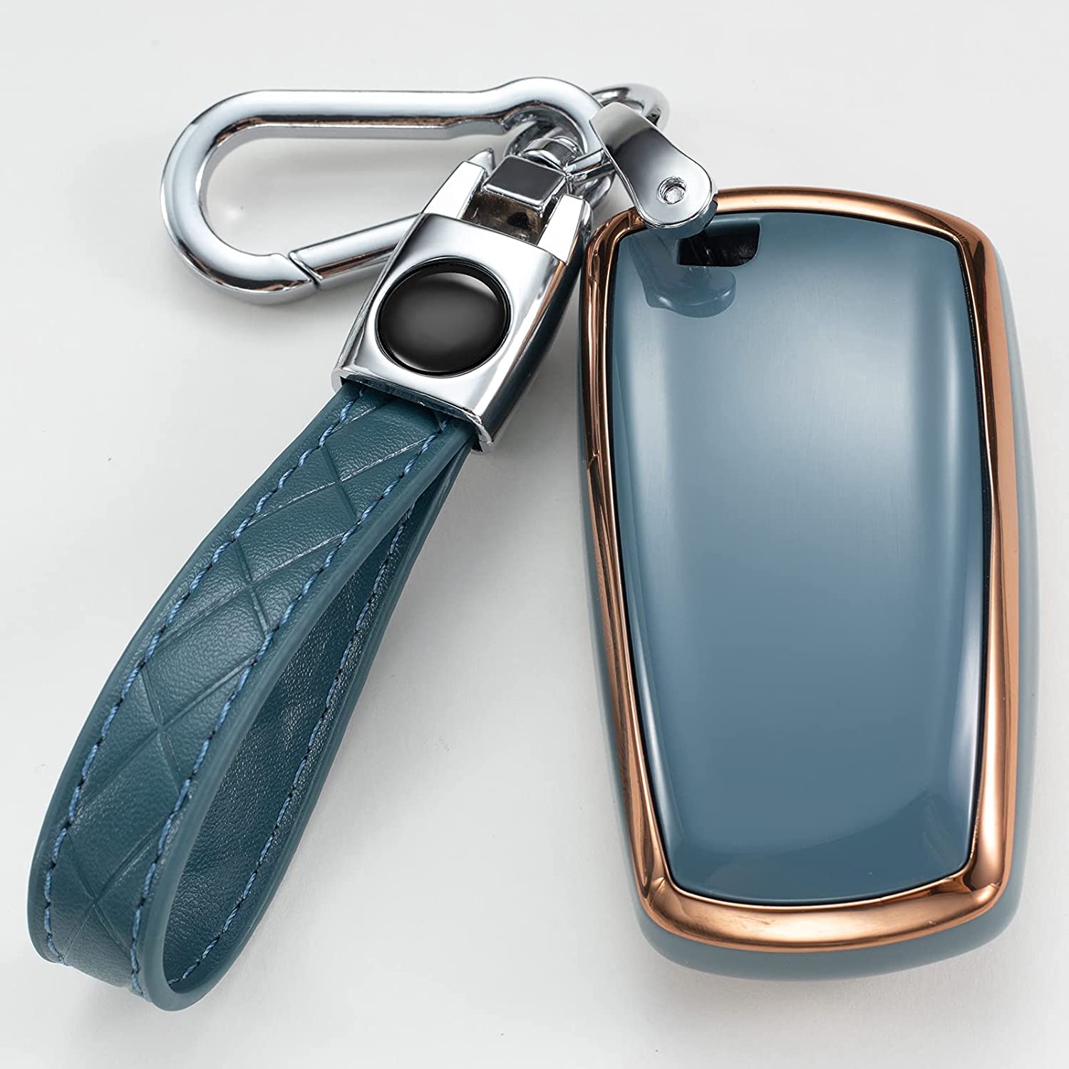 Key Fob Cover for BMW, Key Fob Case for BMW 1 3 4 5 6 7 Series X3 X4 M5 M6 GT3 GT5 Remote Control Key Premium Soft TPU Anti-dust Full Protection - Delicate Leather