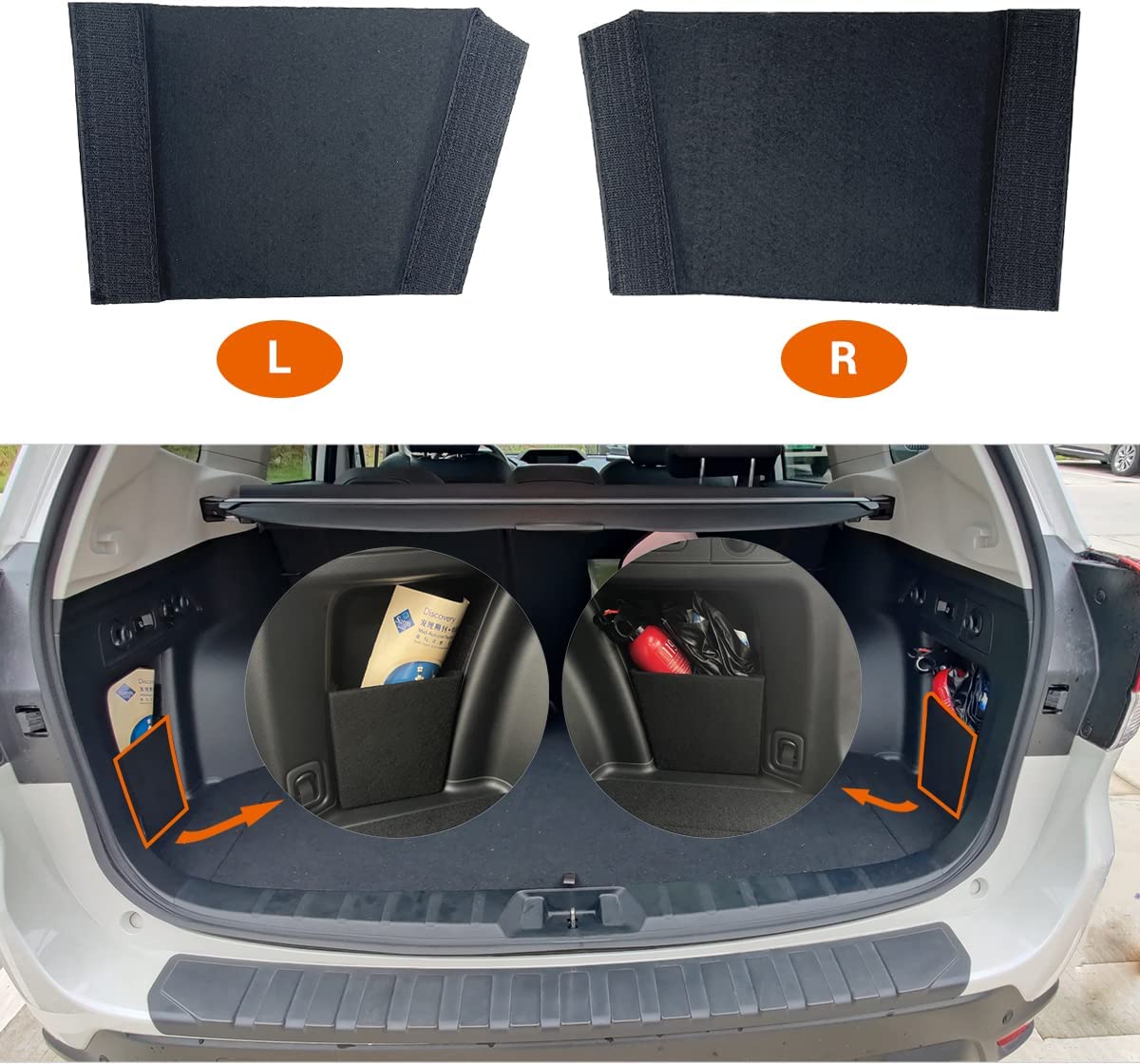 Forester Trunk Upgrade, Trunk Organizer, Trunk Storage Side Divider Accessories for Forester 2019 2020 2021 2022, A Pair(Left+Right, 2pcs) - Delicate Leather