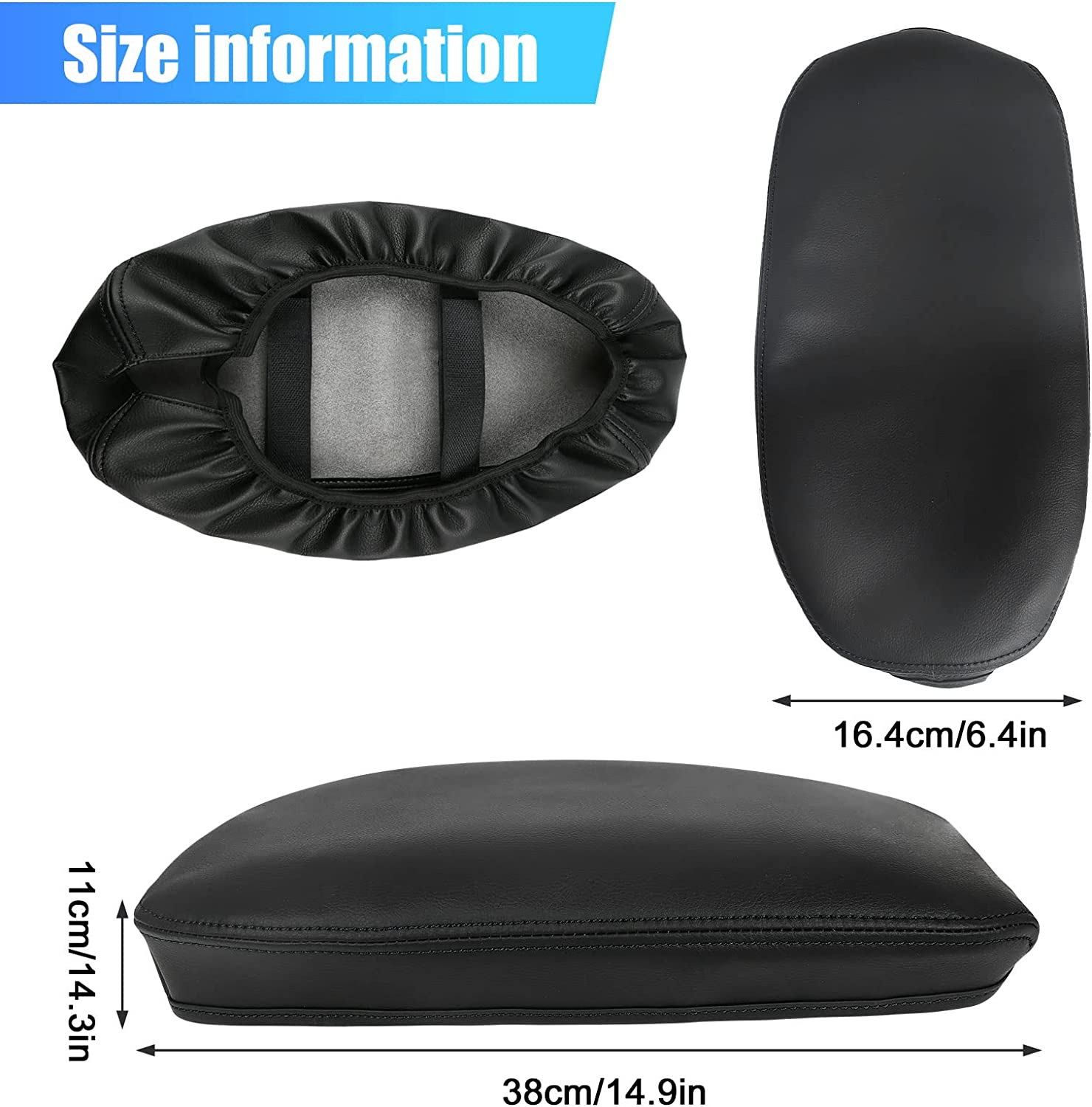Center Console Cover Replace for 2016-2021 Jeep Cherokee, Waterproof Anti-Scratch Leather Armrest Cover Seat Box Protector for Jeep Cherokee - Delicate Leather