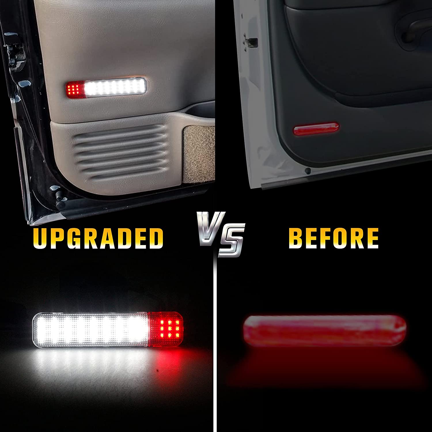 LED Interior Door Light Door Panel Courtesy Light Warning Light Lamp Assembly - Delicate Leather