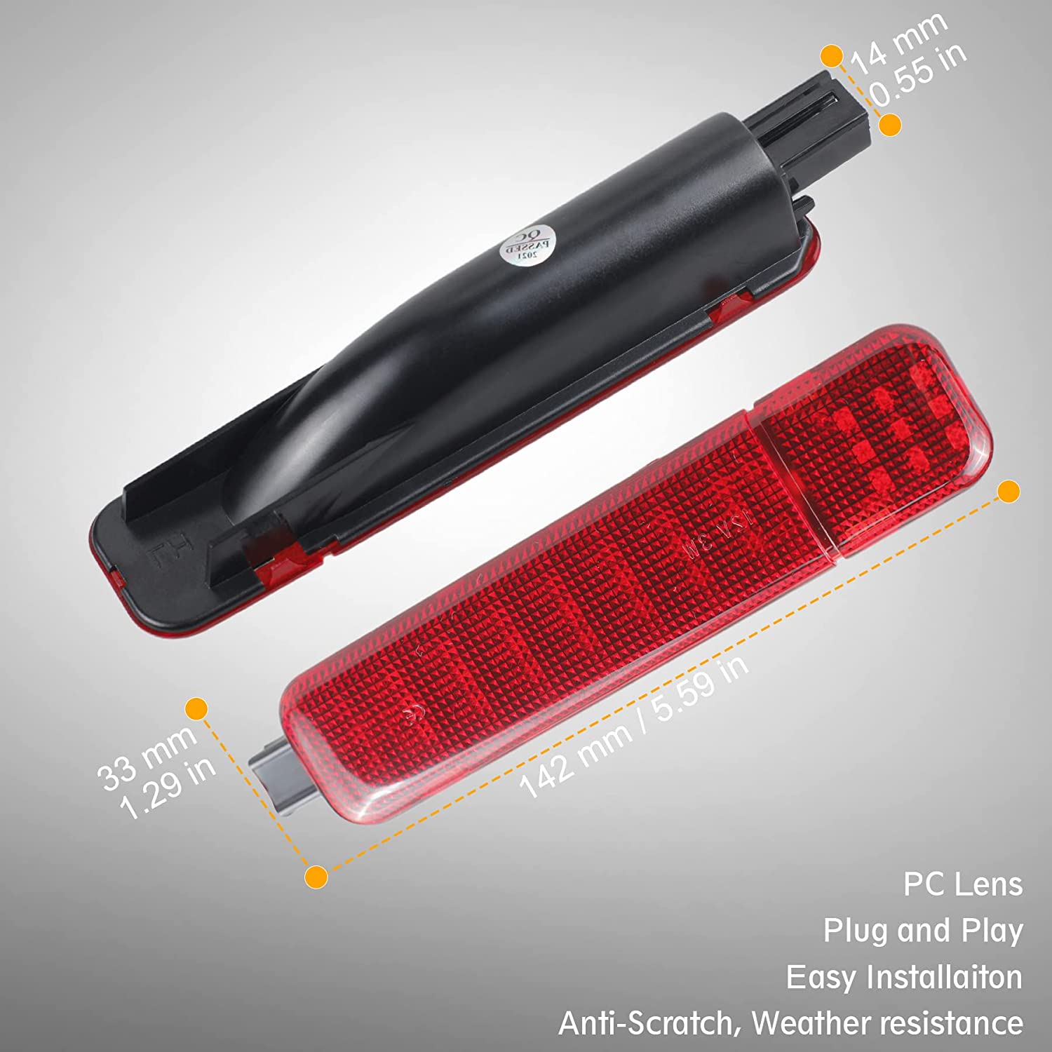 Interior Lights LED Door Panel Courtesy Light Red Step Light Assembly Compatible with Silverado/Sierra C/K 1500 2500 3500 Pickup Suburban Tahoe Avalanche Yukon Cadillac Escalade - Delicate Leather