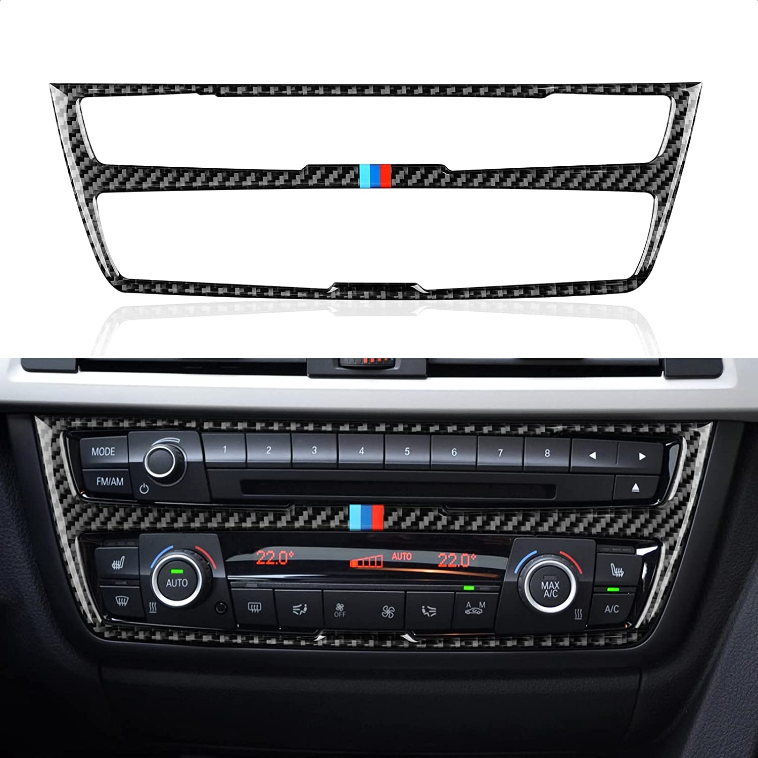 Car CD Panel Cover Sticker Carbon Decal Trim fits for F30 F31 F34 3GT F32 F33 F36 2012 2013 2014 2015 2016 2017 2018 2019 Interior Accessories - Delicate Leather