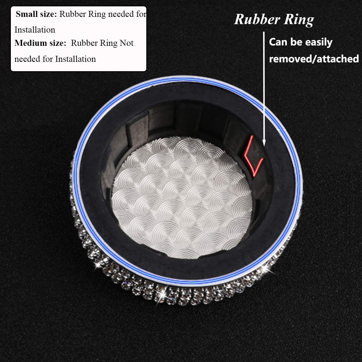 Bling Media iDrive Control Interior Sticker Cover Accessory Compatible - Delicate Leather