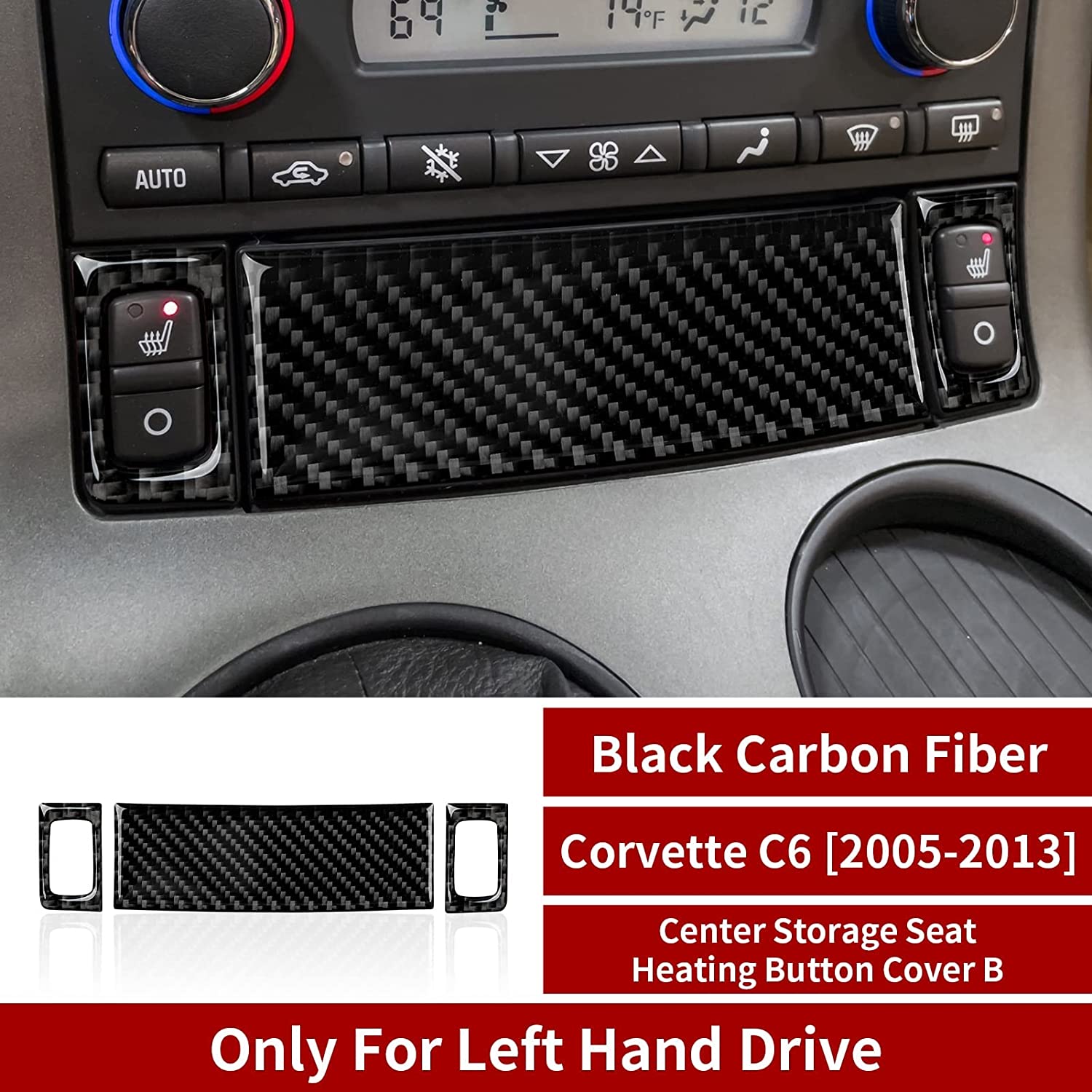 Car Central Air Outlet Sticker Decal Carbon Fiber Interior Trim Cover - Delicate Leather