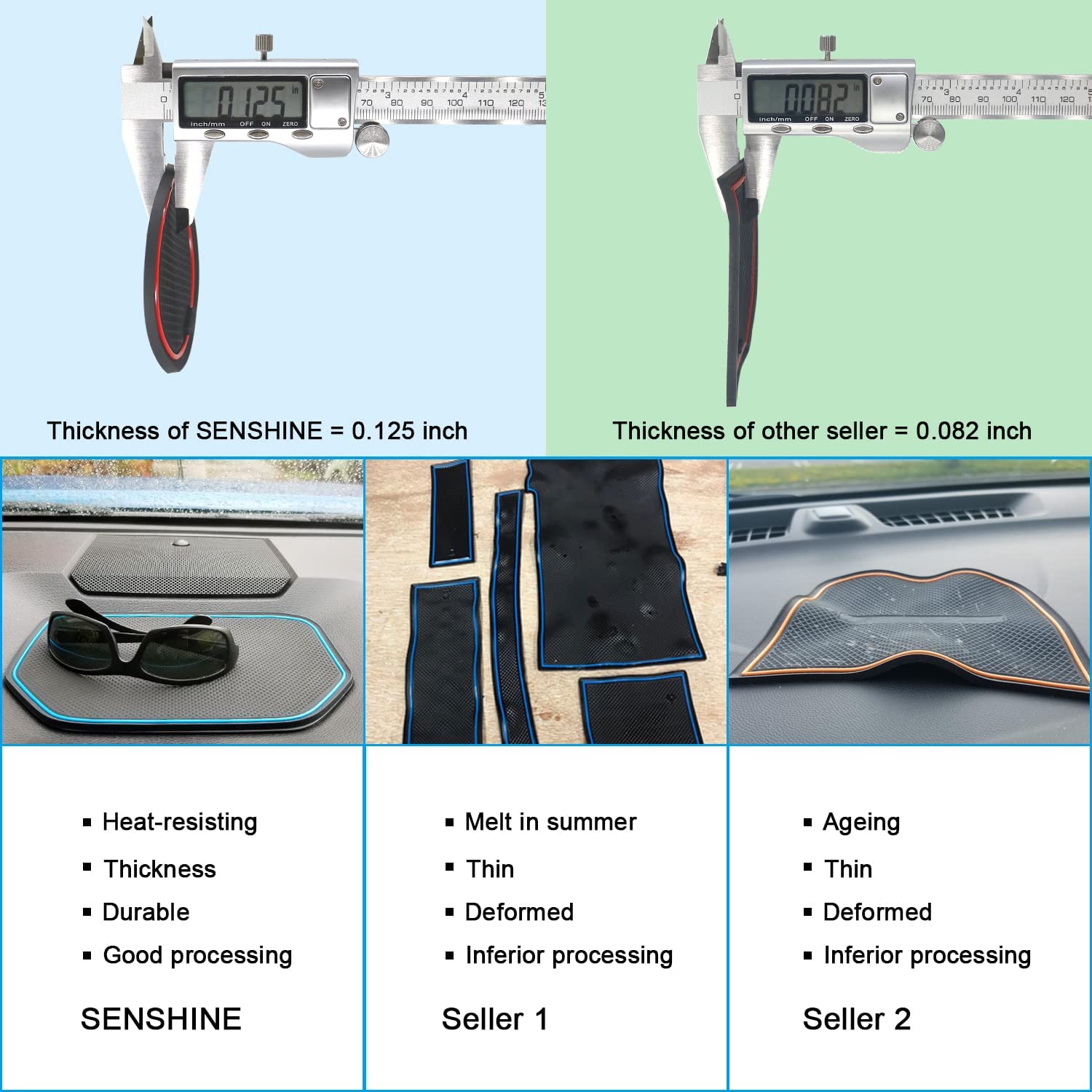 Compass Accessories 2018 2019 2020 2021 Non-Slip Anti Dust Cup Holder Insert Center Console Liner Door Packet Mats Premium Custom Interior 20PC Set (Red Trim) - Delicate Leather