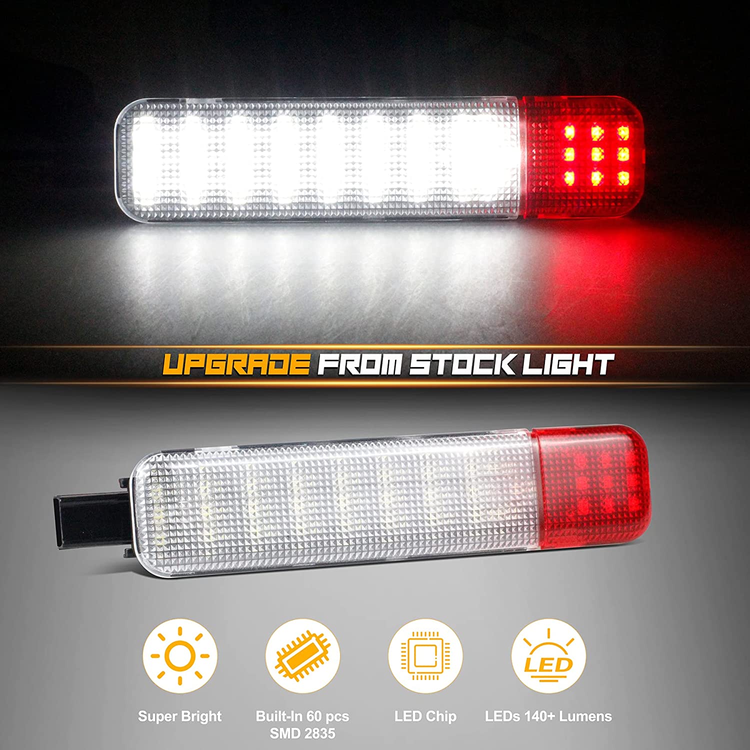 LED Interior Door Light Door Panel Courtesy Light Warning Light Lamp Assembly - Delicate Leather