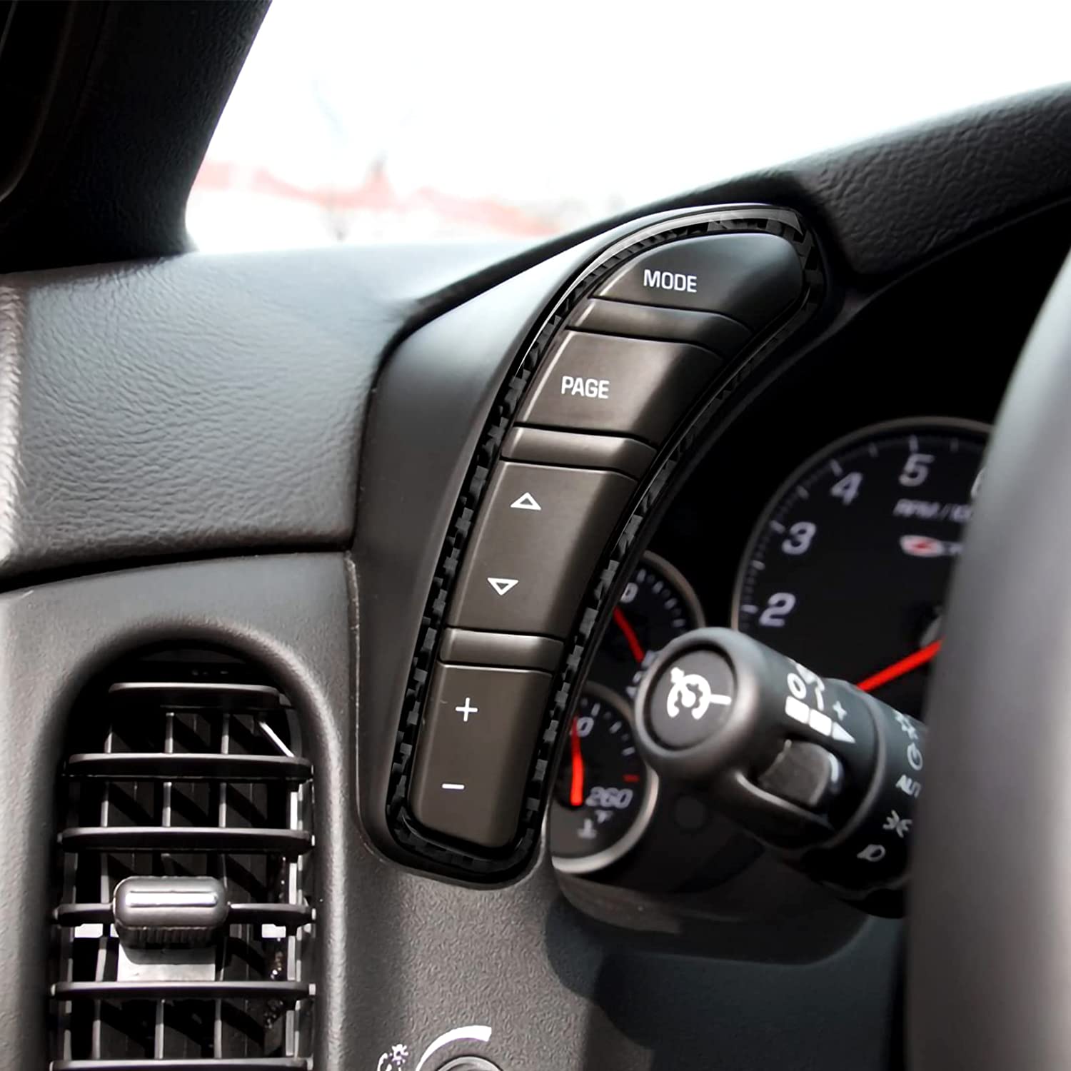 Car Speedometer Frame Sticker Decal Carbon Fiber Interior Trim Cover for C6 2005 2006 2007 Car Accessories - Delicate Leather